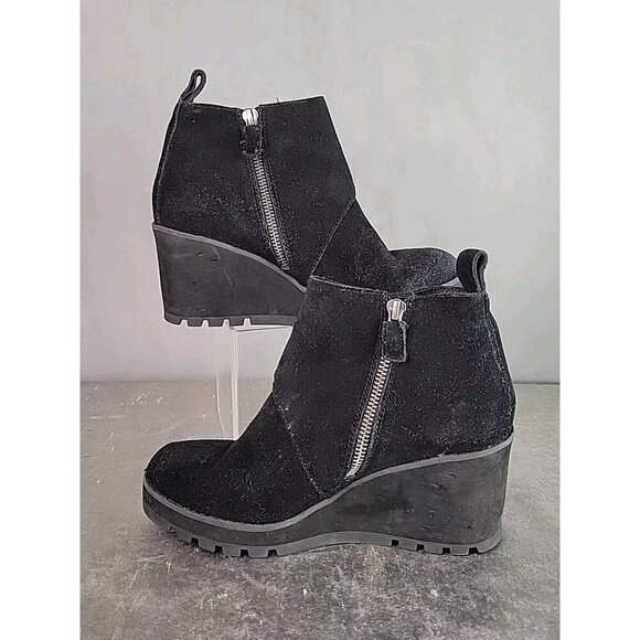 Eileen Fisher Women's Wedge Platform Suede Bootie Ankle Boot Size 6.5, GUC! - Picture 3 of 16